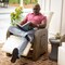 Flash Furniture Nemo Indoor/Outdoor Patio Wicker Rattan Recliner Lounge Chair w/Flip up Side Table, Beige and Brown LTS-0422-BG-BR-GG - alternate 2